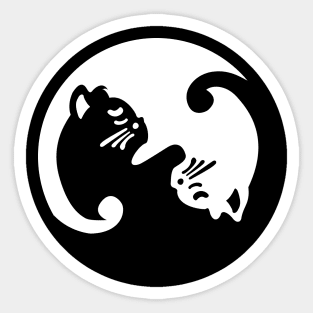 Cat Yin and Yang Sticker